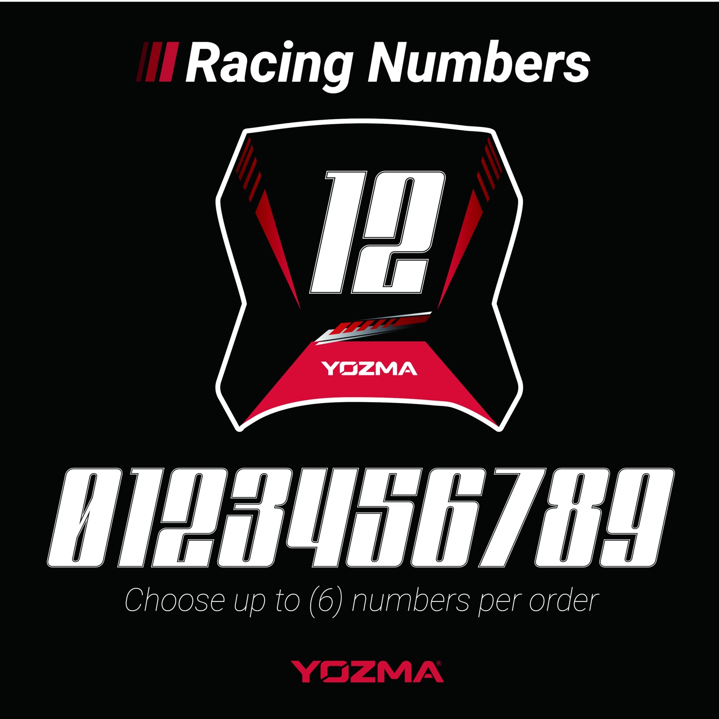 Yozma IN 10 License Plate Stickers